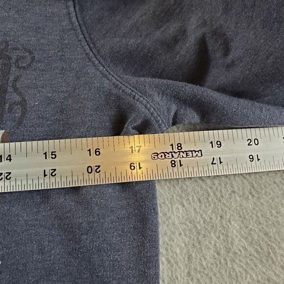 Harley-Davidson Hoodie Women Small Blue Fleece Lined V Neck Drawstring Pullover - Picture 4 of 10